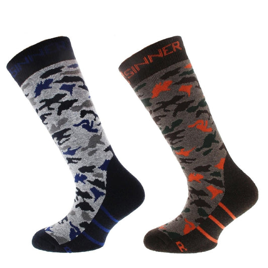 Sinner - Kids Boys Skisokken Camo - 23 - 26 - GearFreak