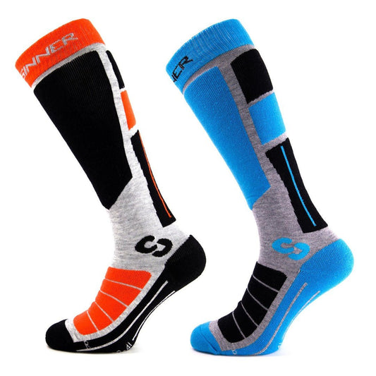 Sinner - Pro Skisokken Oranje - Blauw 2 - Pak - 36 - 38 - GearFreak