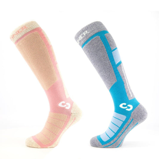 Sinner - Pro Skisokken Roze - Blauw 2 - Pak - 36 - 38 - GearFreak