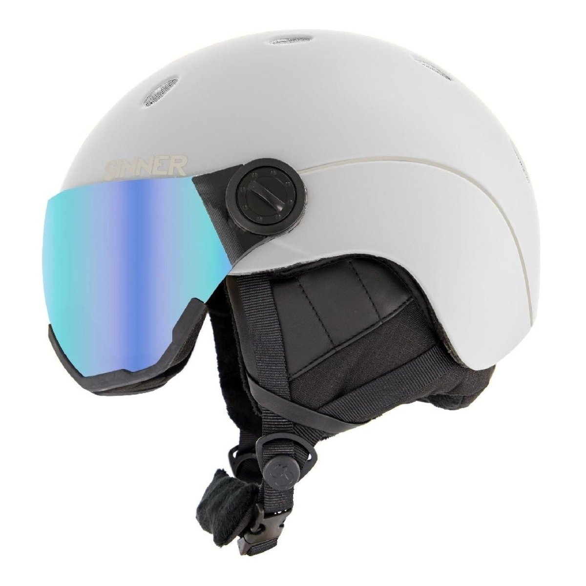 Sinner - Titan Visor - Matte White Blue - GearFreak