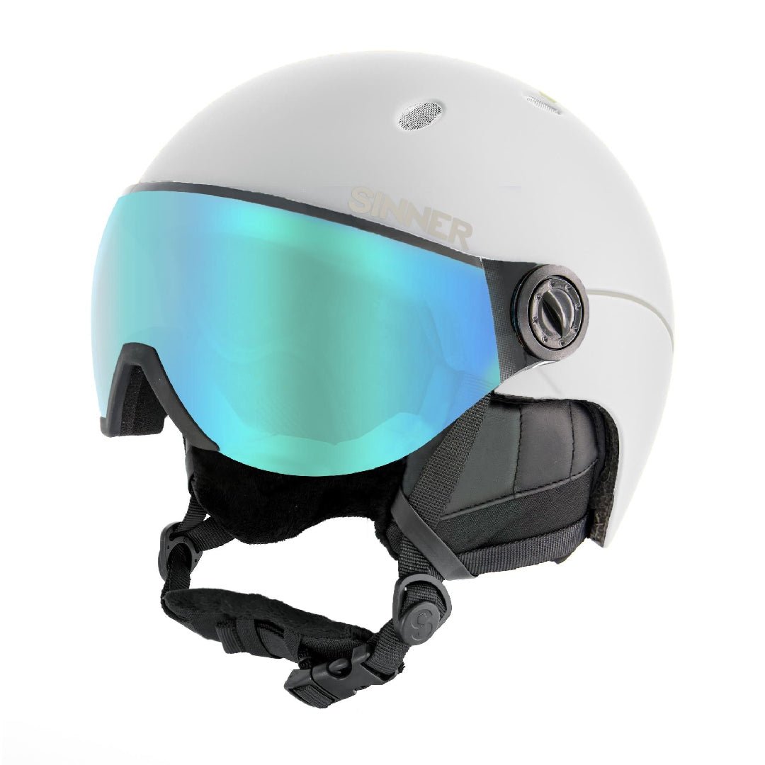 Sinner - Titan Visor Matte White Blue - S - GearFreak