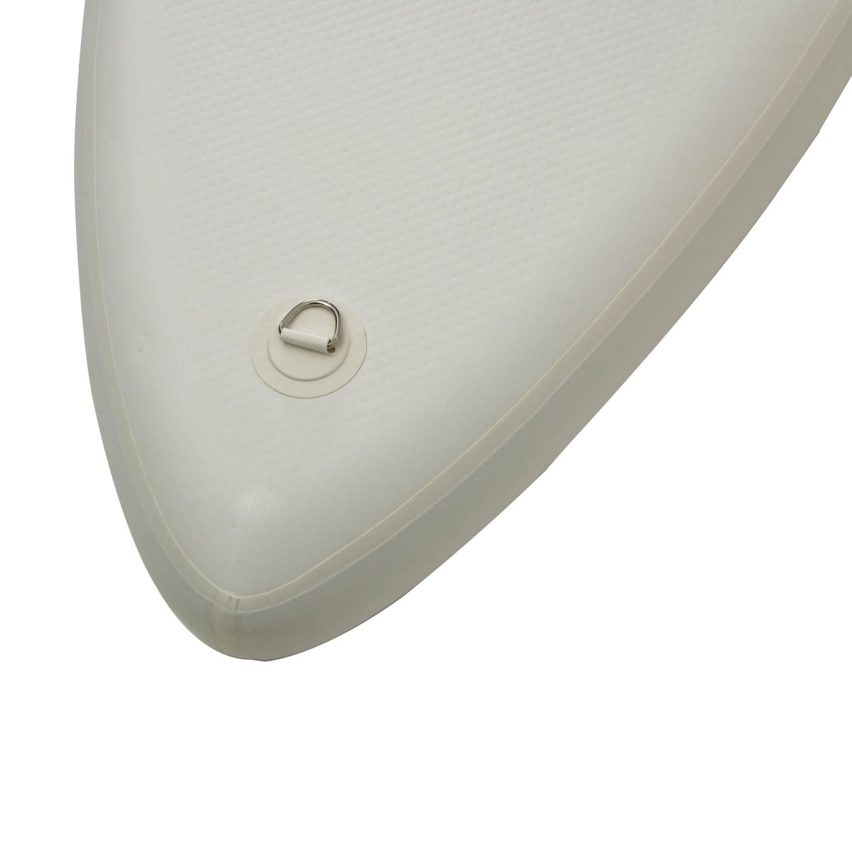 Close-up van de ronde neus van de STX iSup Cruiser met bevestigingsring