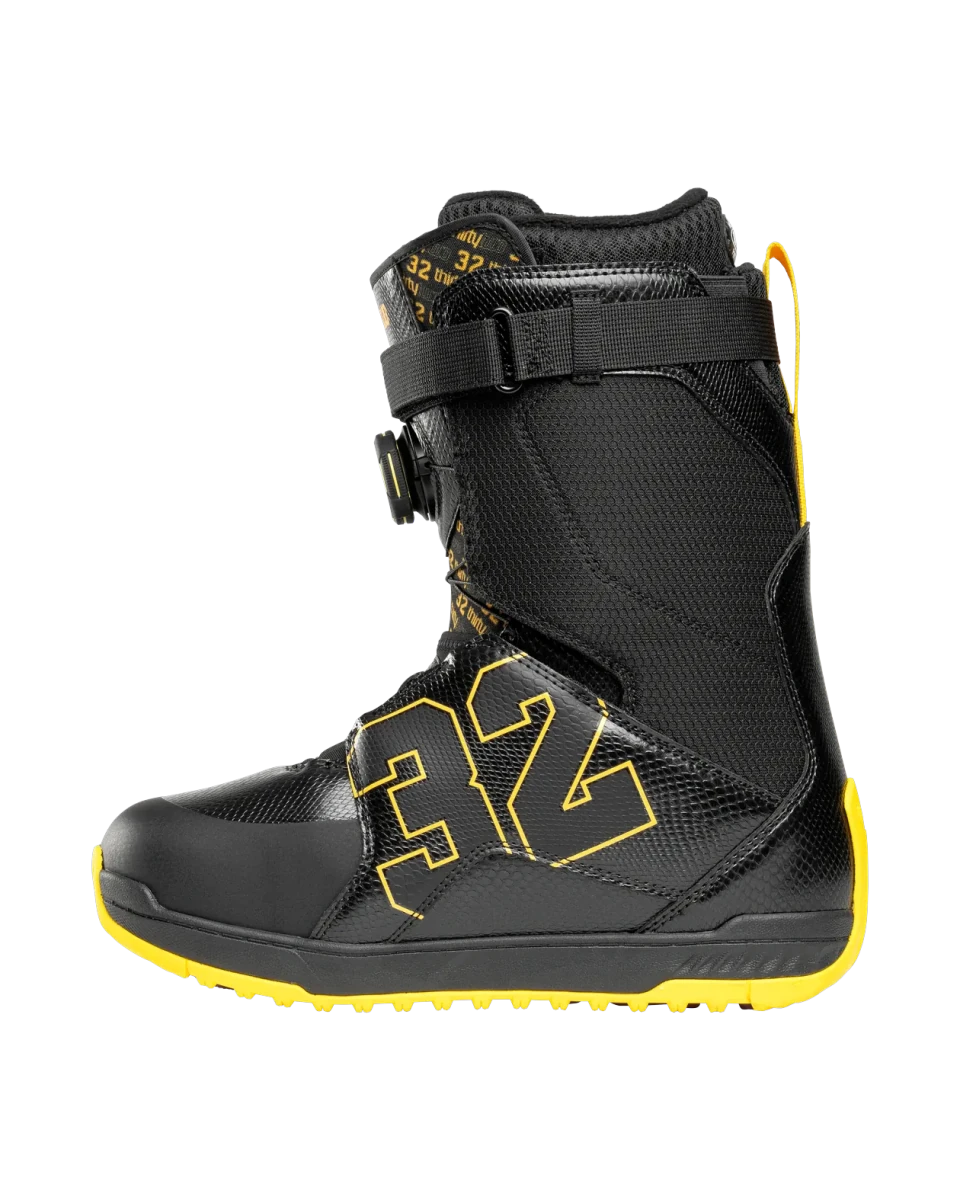 ThirtyTwo Lashed XLT DB zwart-geel, zijaanzicht