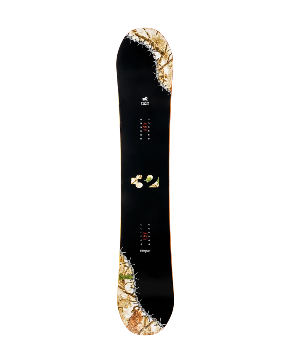 ThirtyTwo T32M zwart-wit, topsheet schuin van boven