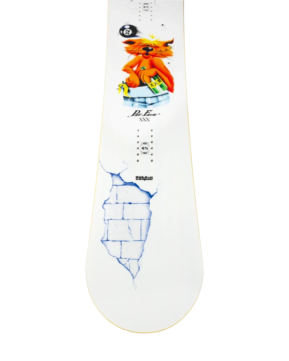 ThirtyTwo XXX Fava Pro wit-groen, detail topsheet met print