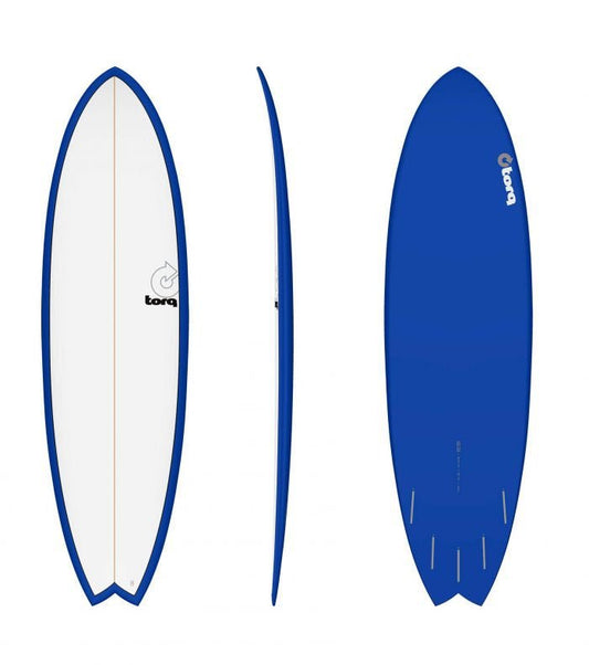 Torq - Surfboards 6'3" Fish - Dark Blue White Deck - GearFreak