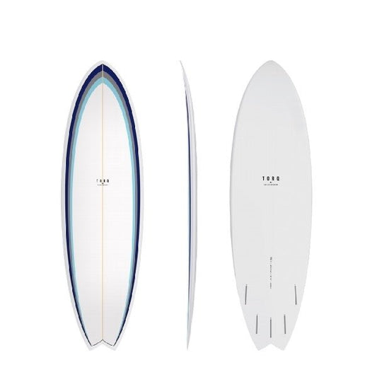 Torq - Surfboards 6'6" Fish - Blue White Deck - GearFreak