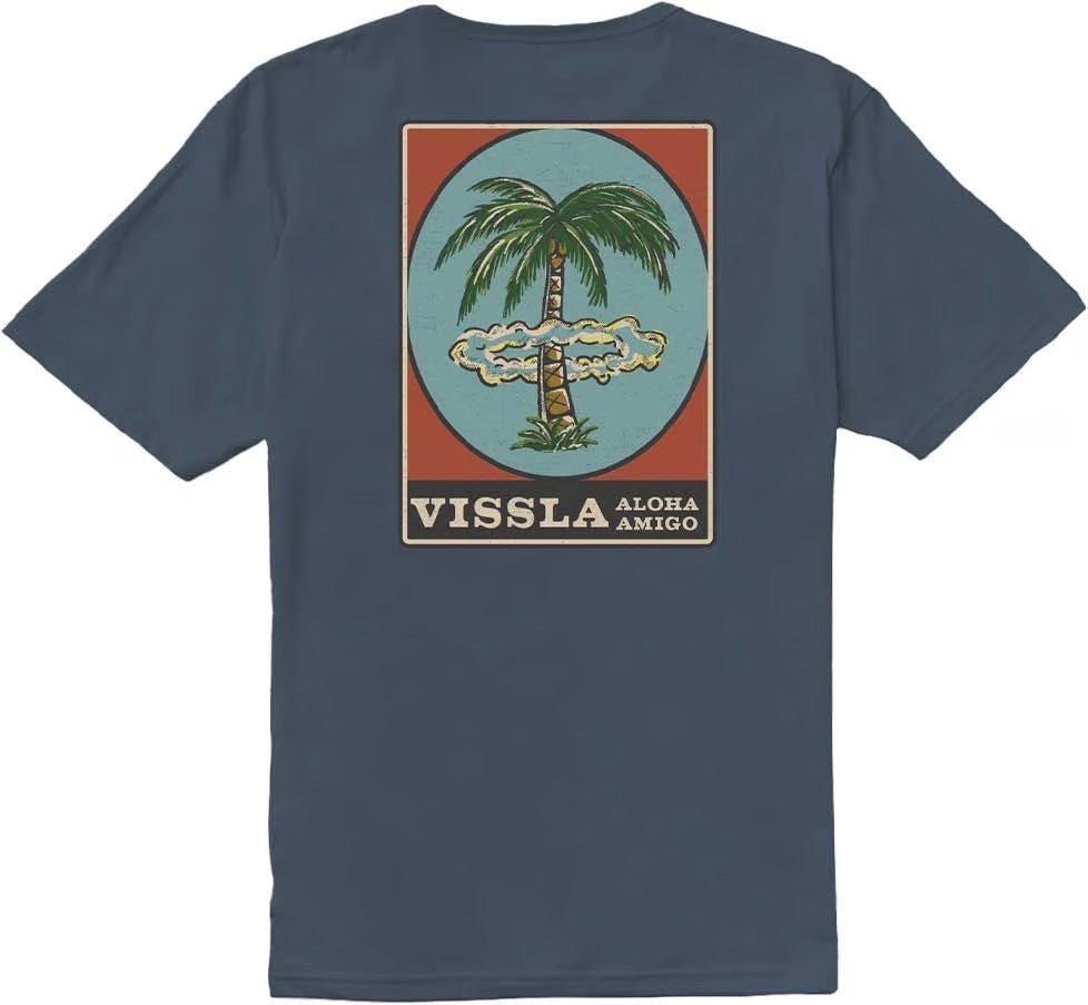 Vissla - Out There Organic Tee | Dark Denim - L - GearFreak