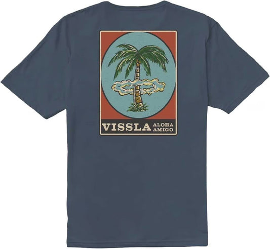 Vissla - Out There Organic Tee | Dark Denim - L - GearFreak