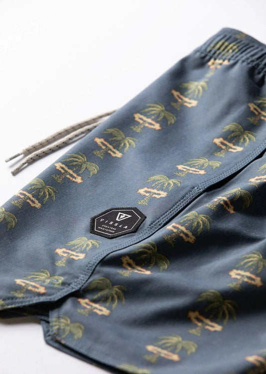 Vissla - Vissla Atomic Palms 16.5" Ecolastic Boardshort | Midnight - GearFreak