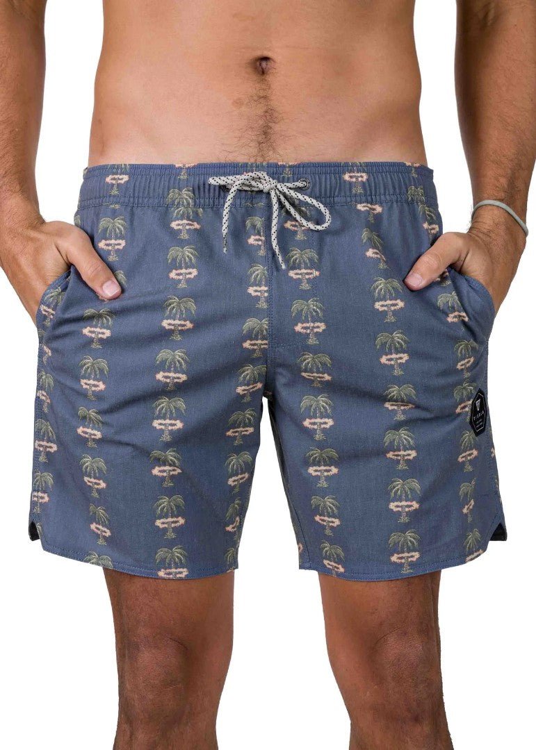 Vissla - Vissla Atomic Palms 16.5" Ecolastic Boardshort | Midnight - GearFreak