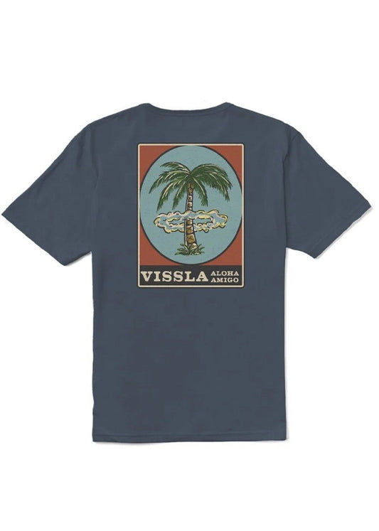 Vissla - Vissla Atomic Palms Organic Tee | Dark Denim - GearFreak