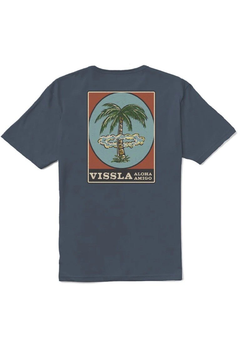 Vissla - Vissla Atomic Palms Organic Tee | Dark Denim - GearFreak
