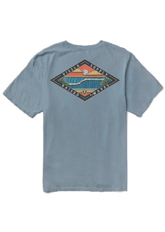 Vissla - Vissla Wave Chasers Premium Organic Tee | Chambray - GearFreak