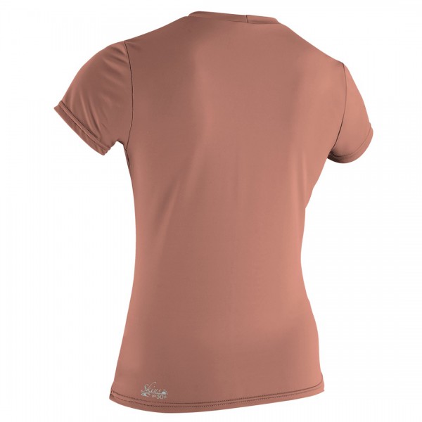 O neill Wms Basic Skins Sun Shirt Light Grapefruit -Thermo & Lycra - Wms Basic Skins Sun Shirt Light Grapefruit - O Neill
